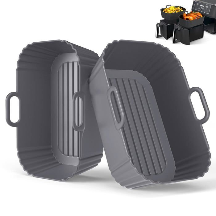 Moule Silicone Air Fryer 2 Paquet pour Ninja Foodi Max Dual Zone AF300EU AF400EU AF200EU Cookwise Panana Kenwood pour Modèles 7