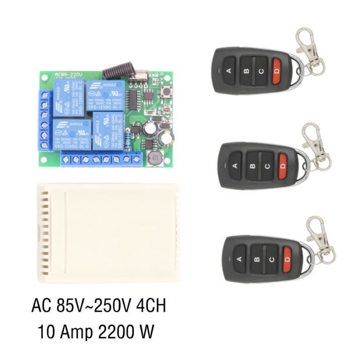 Module Interrupteur Radio 8 Zones Avec Télécommande - Compatible 3.6V à 24V Pour Commande à Distance