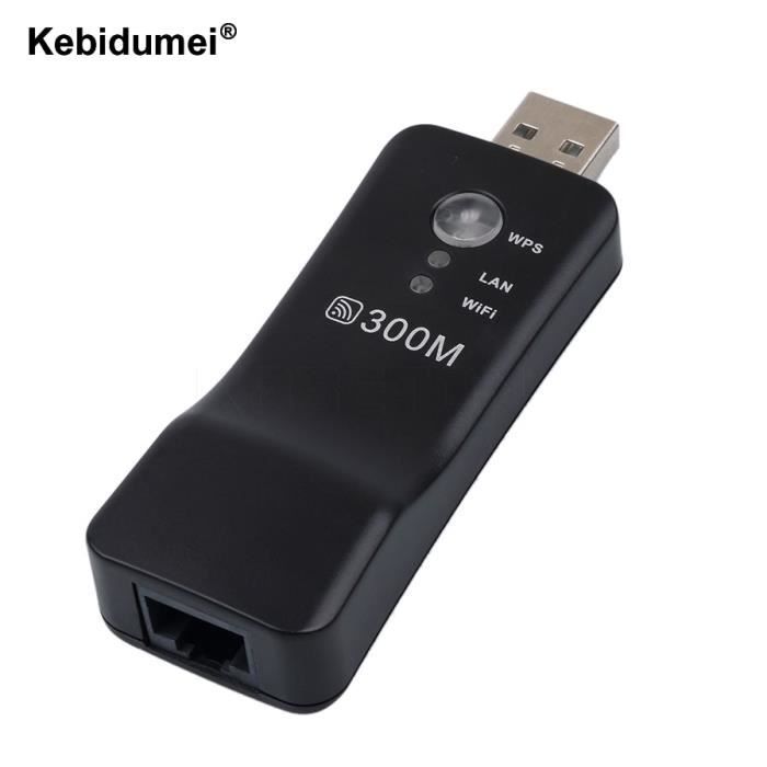 Extension de portée Wifi universelle 300Mbps, adaptateur Wifi sans fil pour TV, carte réseau