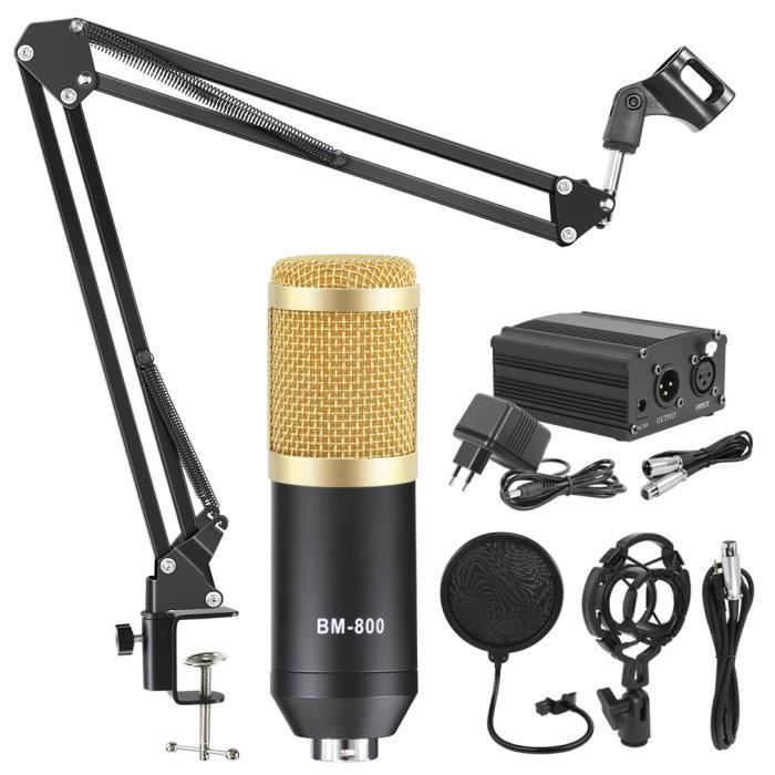 Kits micro or 2 Kit de Microphone à condensateur bm 800 Studio V8