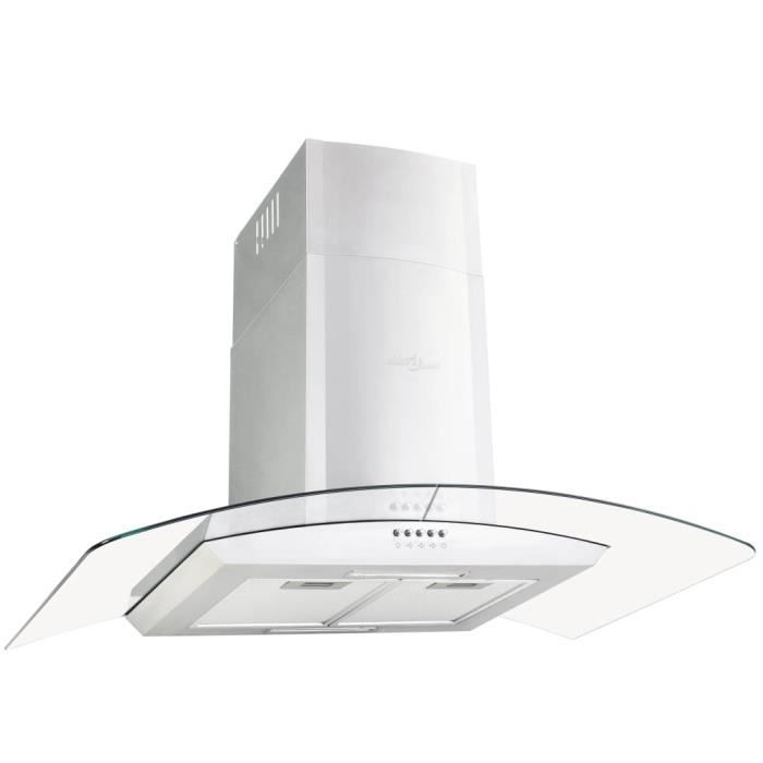 Hotte murale - AKOZON - 90 cm - Acier inoxydable - 756 m³/h - 3 vitesses