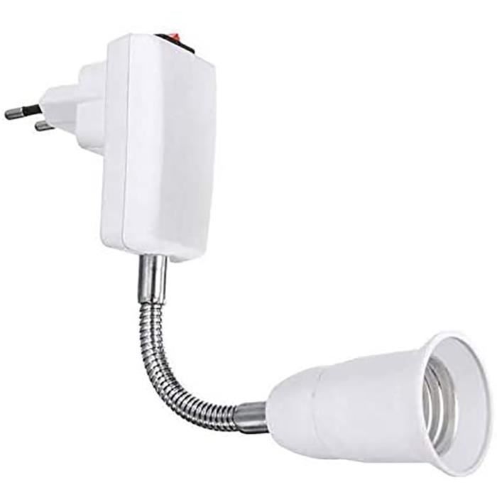Lot De 4 Douilles E27 Avec Interrupteur - Support Ampoule LED Pivotant 360° - Pour Cuisine, Garage