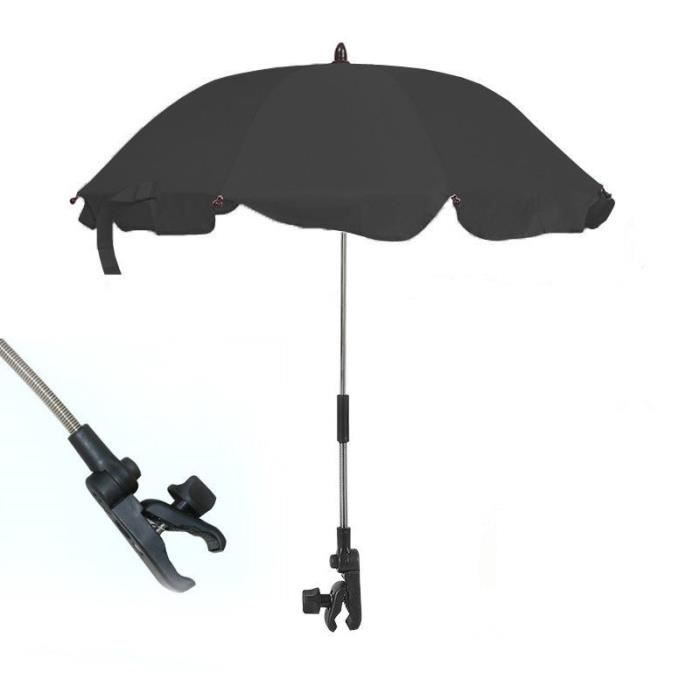 Souarts Pare-soleils Ombrelles Réglable Anti-UV pour Poussette Landau Parapluie Parasol avec Holder Clip pour Fauteuil Roulant Poussette Dia 65cm