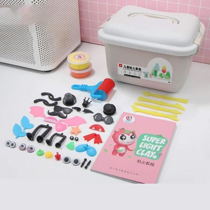 Pâte à modeler 12 couleurs, argile sèche à l'air ultra légère, pâte à