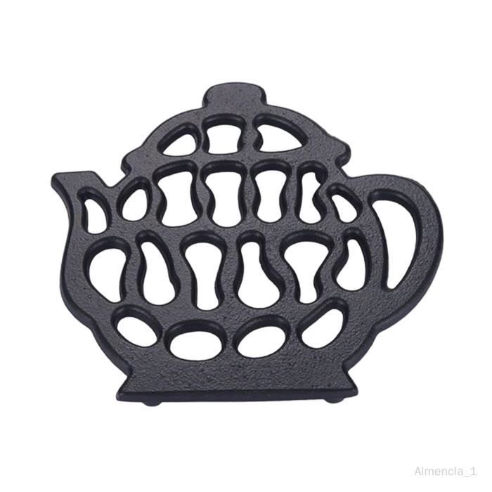 Dessous De Plat Ovale En Fonte Vintage - Protection Table Contre La Chaleur - Motif Décoratif - Dimensions 24.5 X 18.5 Cm - 5