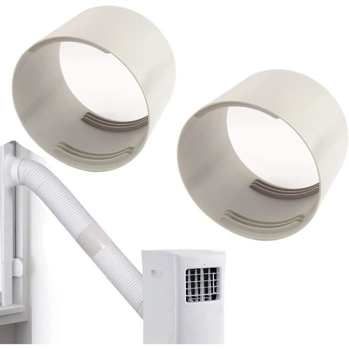 Tuyau Evacuation Climatiseur Mobile Noir Allongé Avec Bouche Plate Connecteur Tuyau, Tuyau D'évacuation Flexible PVC Tuyau Kit Climatiseur Mobile - 15CM Diamètre 22CM-150CM Longue