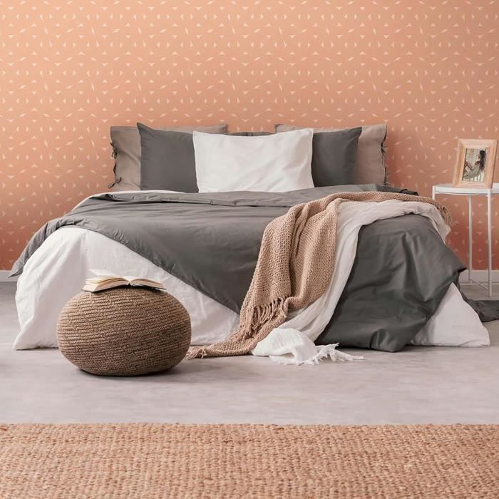 Papier Peint Intissé A.S. Creation Art Déco 391752 - Orange Cuivre, 10.05m X 0.53m