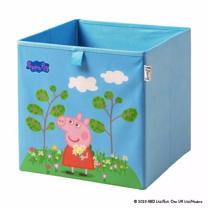 Boîte de rangement - Lifeney - Peppa Pig - Bleu - 30x30 cm - Compatible Kallax