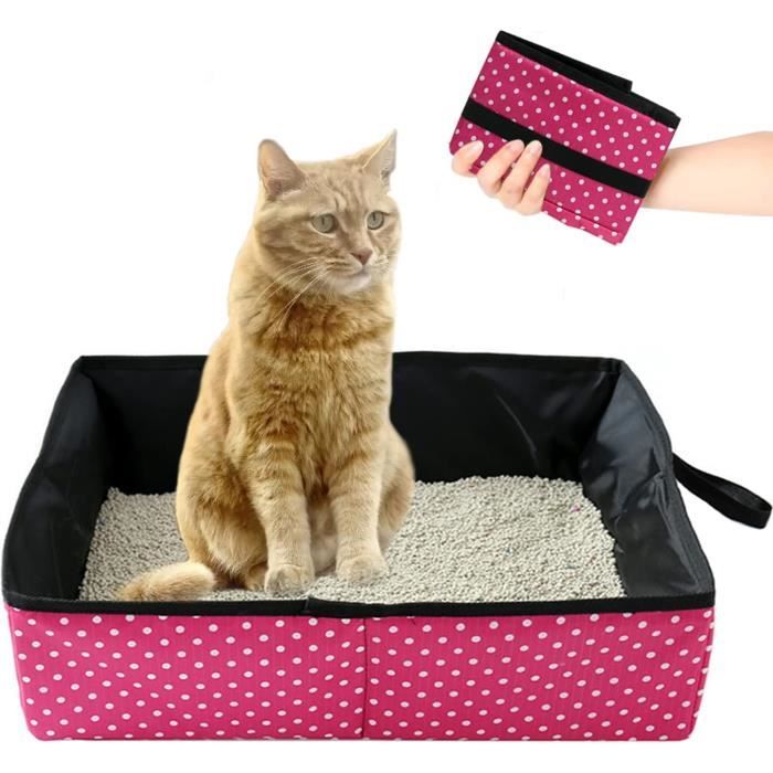 Litière pour Chat - Non spécifié - Pliable - Tissu imperméable 600D - Rose - Voyage portable