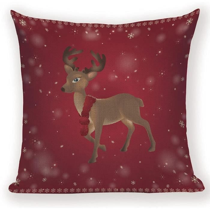 Taie D'oreiller Lombaire De Noël Rose - Père Noël Rayé 12x20 Pouces - Super Doux