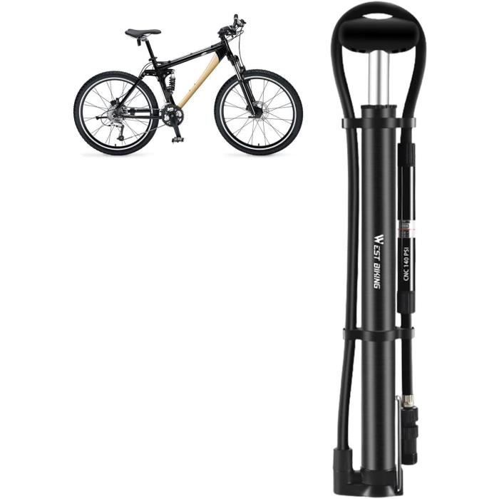 Pompe à Vélo - Silver - Mini Pompe Portable 120 PSI - Compatible Presta