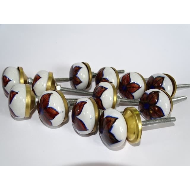 Lot De 15 Boutons Vintage Marron Lumineux - Ovale 1,3/1,5 Cm - Réf. 2703 - Occasion