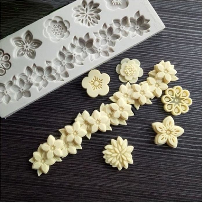 Moule Silicone 1 Motif 3 Roses – Pour Pâte à Sucre Et D'amande – Référence CDGH-MS-086 – Neuf