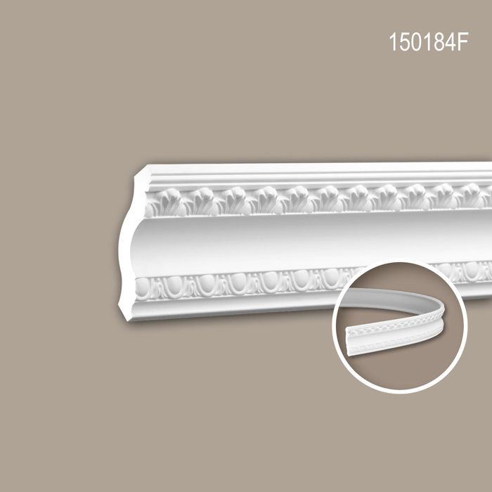 Corniche 150184F Profhome Moulure décorative flexible design intemporel classique blanc 2 m.