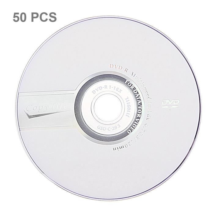 Pack de 50, DVDR vierge de 12 cm, 4,7 Go / 120 minutes Cdiscount Informatique