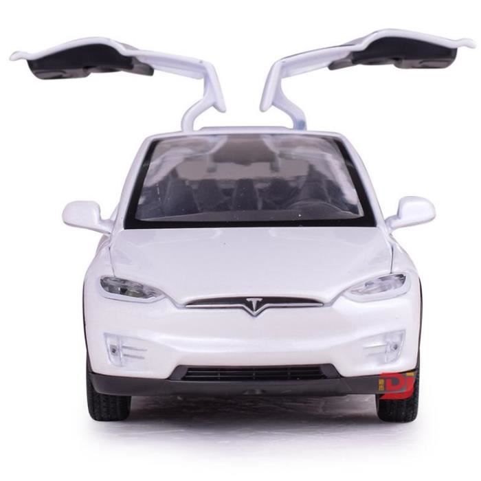 YCNXEB Tesla Roadster 1:24 - Voiture Miniature En Alliage, Portes Ouvrantes, Son Et Lumière, Modèle De Collection Rouge Toit
