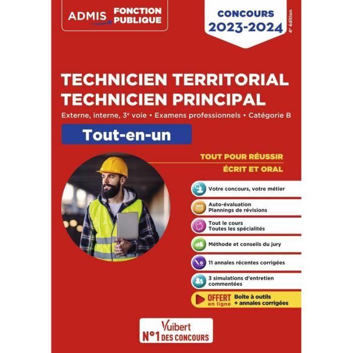 Concours Technicien territorial - Technicien principal - Catégorie B - Tout-en-un