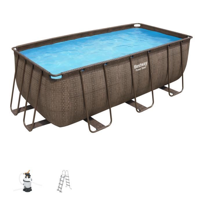 Piscine hors sol rectangulaire Power Steel™ 412 x 201 x 122 cm