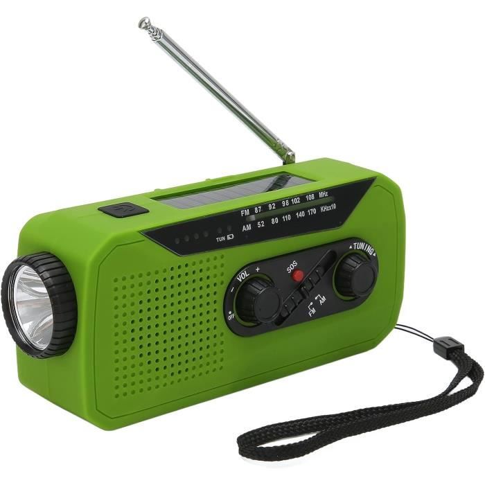 Radio solaire multifonction - Portable - Pour les urgences - Avec radio