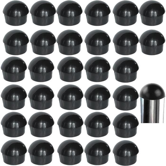 10 Bouchons En Caoutchouc Pour Tirelire - Noir, Diamètre Intérieur 3.2 Cm, Remplacement Facile