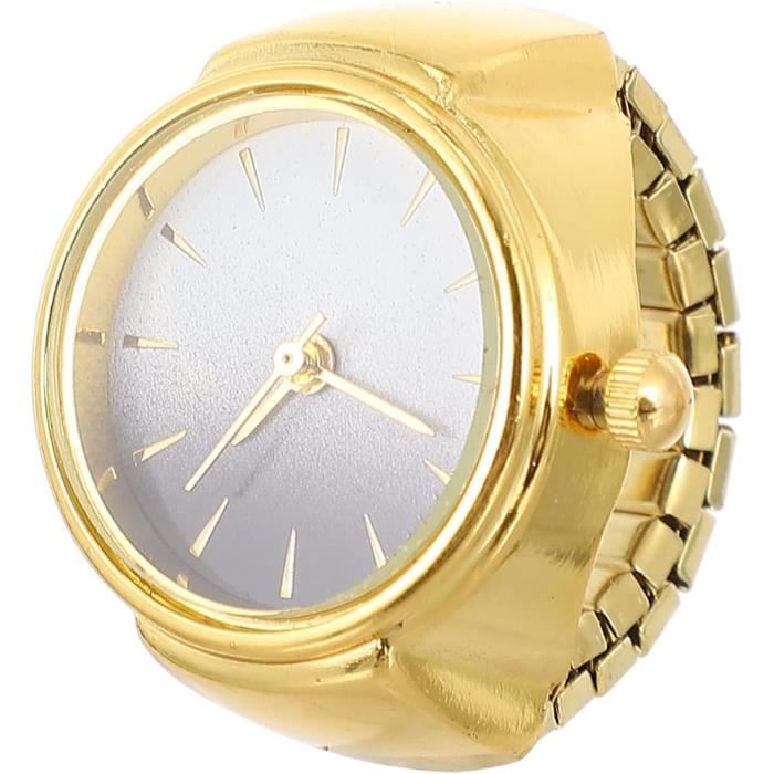 Montre Bague Femme JewelryWe Élastique - Cadran Analogique Avec Motifs Barbe