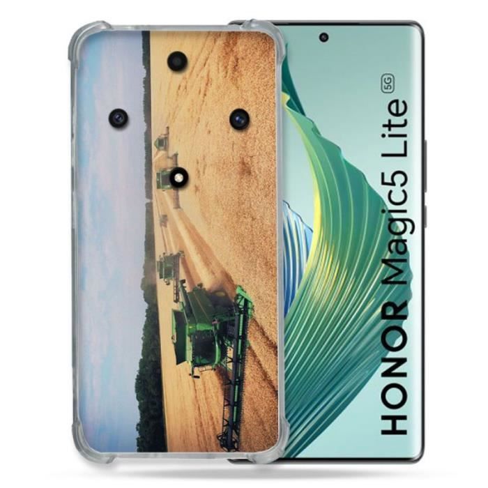 Custodia Per Honor Magic 7 Lite Con Glitter E Anello - TPU Trasparente Antishock Con Cover Rimovibile (Viola) - 4