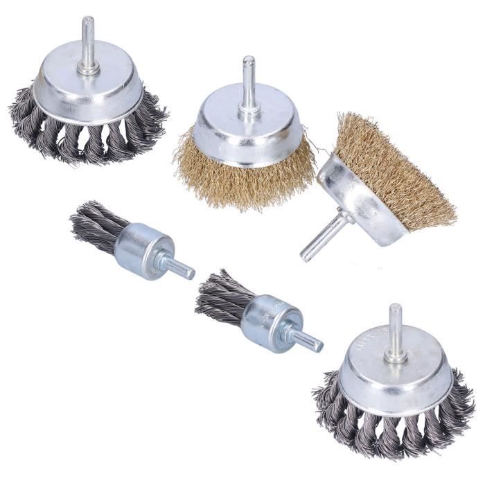 Brosse de nettoyage métallique - TRAHOO - 5 pièces - fil de cuivre