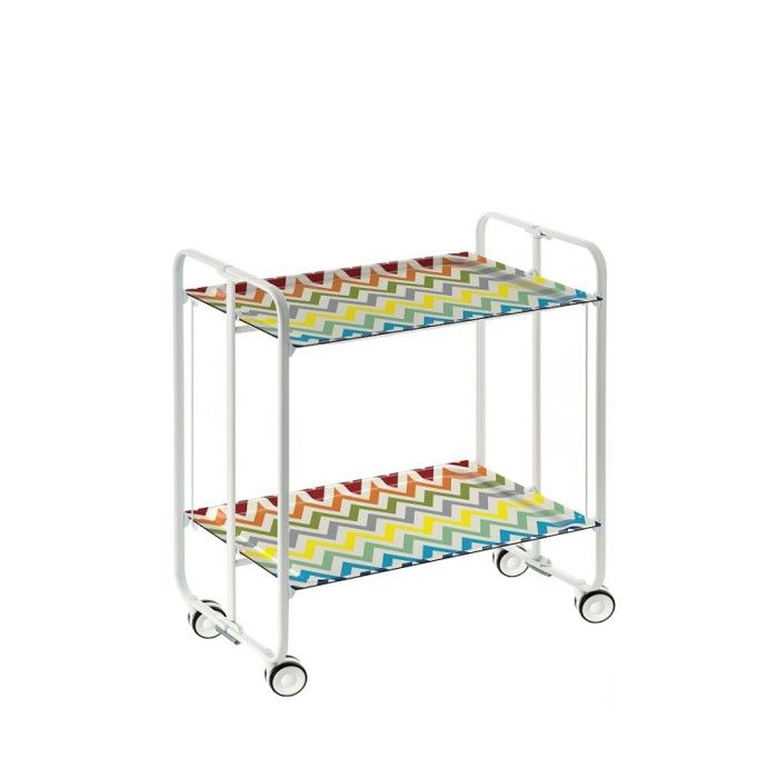 Table Roulante Pliante 2 Plateaux Chassis Blanc 82 Cdiscount Maison