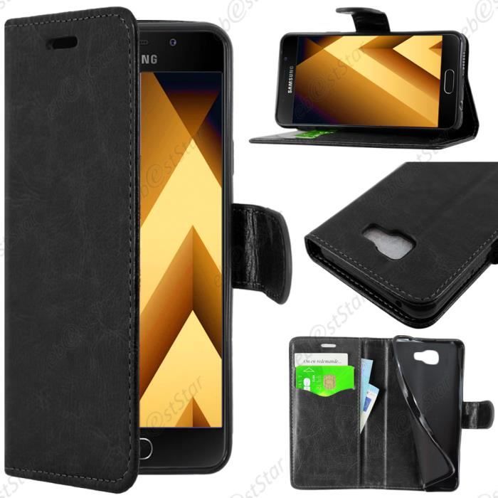 Yiizy Samsung Galaxy A5 Coque Etui Tooth Smile Design Mince Flip PU Cuir Cover Couverture Rabat Case Coquille Portefeuille Housse Média Stand de Fente pour Carte Bumper Protecteur Skin Poche 2017 
