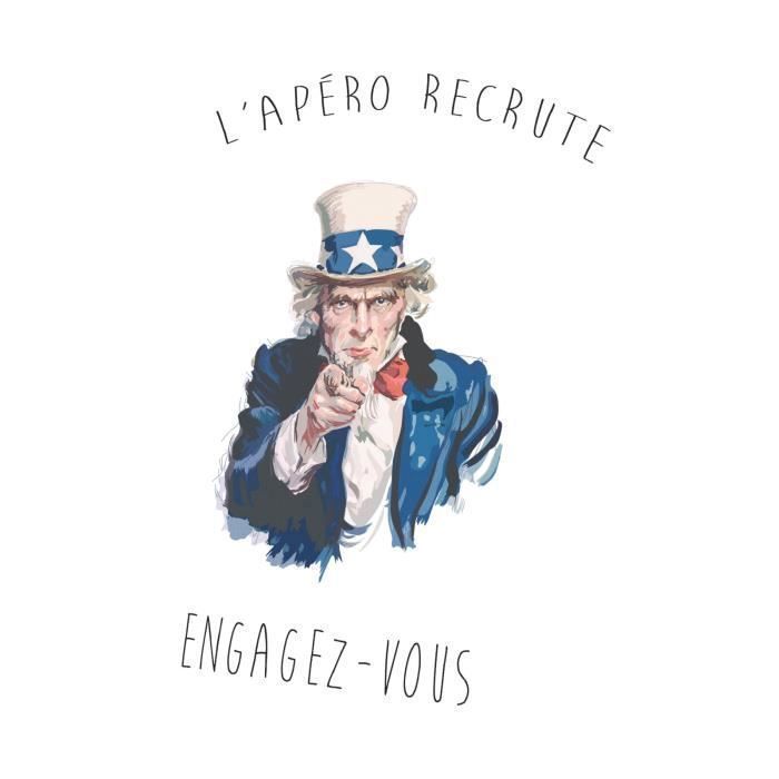 Coffret Cadeau Verre à Bière + Décapsuleur - L'Apéro Recrute ! | Humour & Design Fun