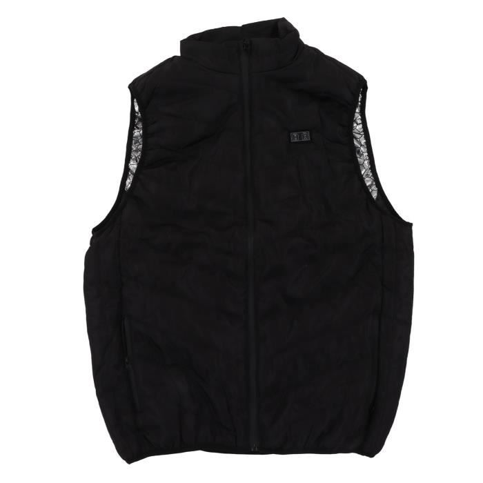 Gilet Chauffant Électrique Homme USB - Veste Sans Manches Chauffante Hiver Avec Capuche, Thermique Et Réfléchissante