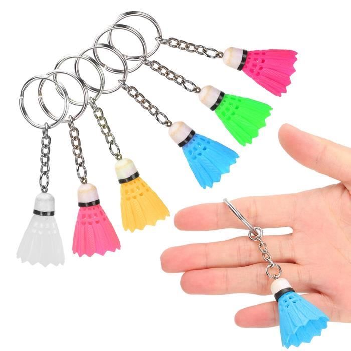 Porte-clés Badminton Avec Pendentif Balle En Métal Argenté - Accessoire Sportif Et Stylé