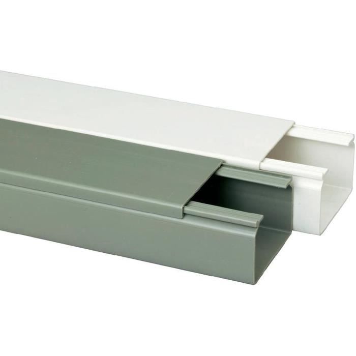 Passe c/âbles Heidemann 09936 blanc pur 20X10mm 2m