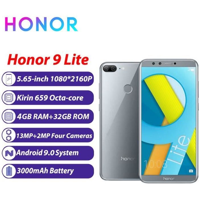 Smartphone Honor 9 Lite 4G 4 Go + 32 Go Octa-core 13MP Quatre caméras ...