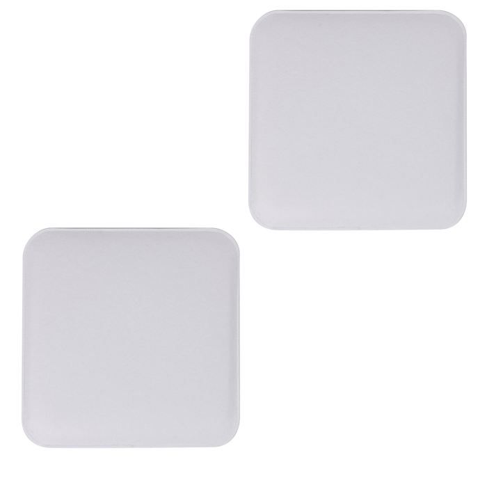 Lot de 2 coussins dassise ROMEO pour chaises ou fauteuils de salle à manger ou bureau galettes de chaise carrées en feutre blanc