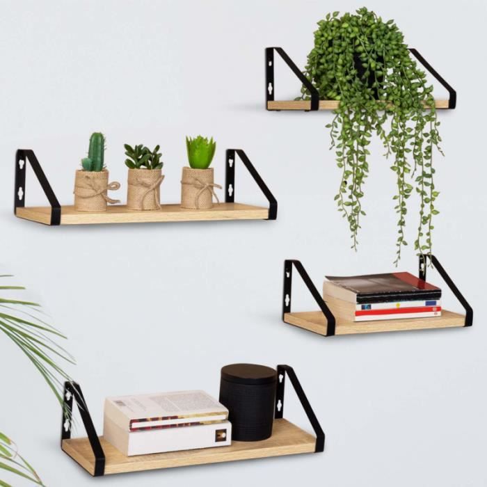 Table De Chevet Hawkins Bois Lot De 2 Tables De Chevet Industrielles Hawkins - Bois Foncé Et Métal Noir Avec Tiroir Table De Chevet Suspendue