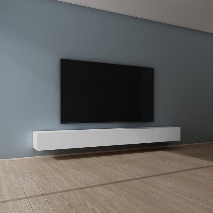 Mai & Mai Meuble TV Suspendue Armoire avec Soft-Close Table TV pour le Salon Blanc Mat 320x40 2x30 cm TC002 Mai & Mai Meuble TV Suspendue Armoire avec Soft-Close Table TV pour le Salon Blanc Mat 320x40 2x30 cm TC002