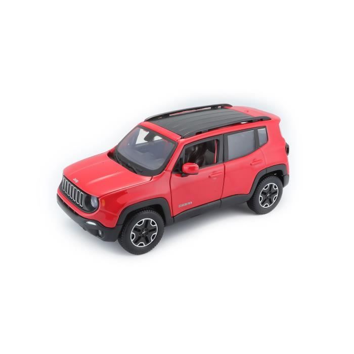 Véhicule en métal Jeep Renegade rouge à l'échelle 1/24ème de la marque MAISTO pour enfant de 3 ans et plus