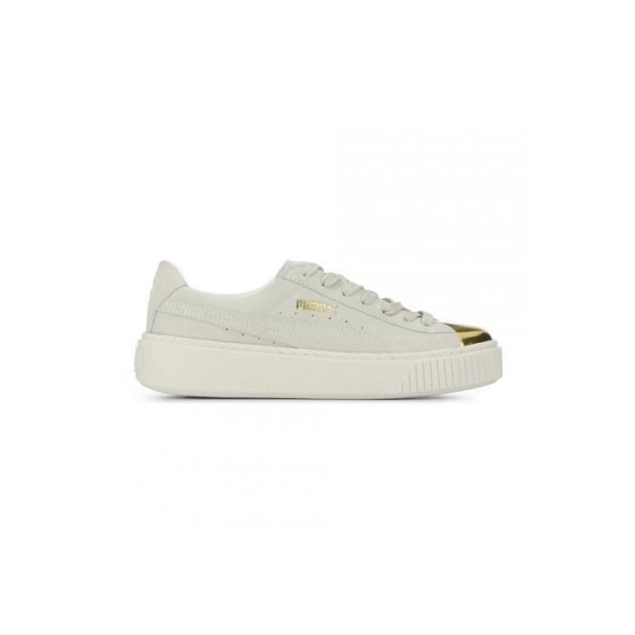 puma suede platform grise