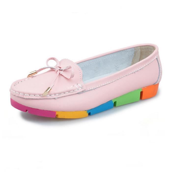 chaussure compensée rose pale