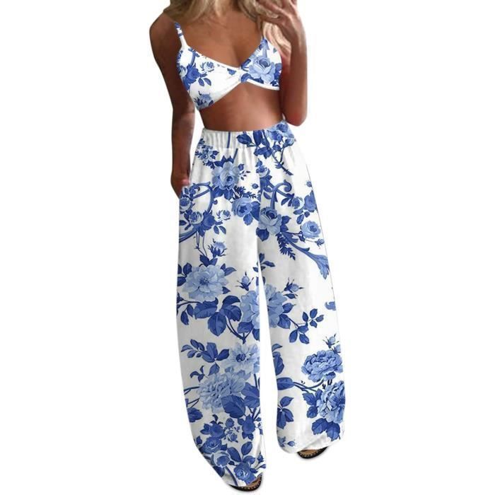 Ensemble femme store crop top pantalon