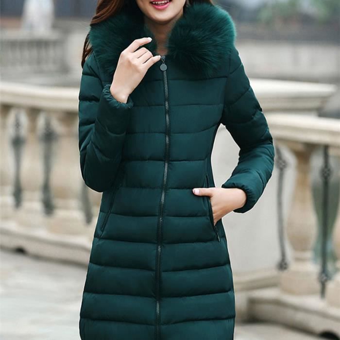 Doudoune longue à capuche Versace en coloris Vert Femme Vêtements Manteaux Manteaux courts 