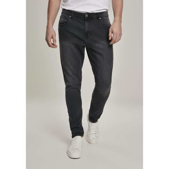 Pantalon jeans Urban Classics Slim fit Noir foncé délavé - Main Image
