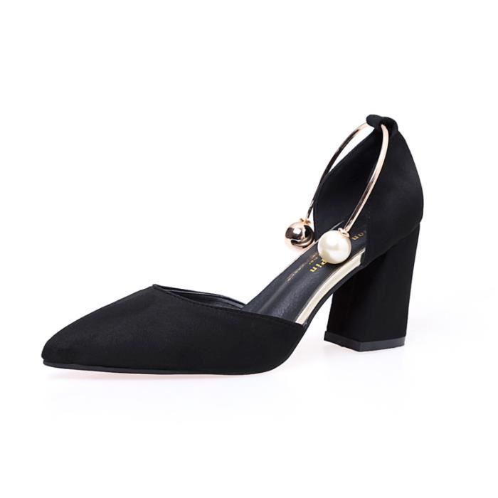Chaussures à Talons Hauts Pointus Pour Femmes - Simili Cuir, Talon 10 Cm, Bout Effilé - 12