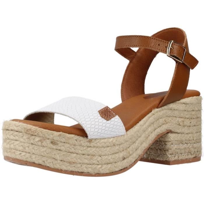 Espadrille Femme MENORQUINAS POPA Modele 136067 Blanc Coince Blanc Cdiscount Chaussures