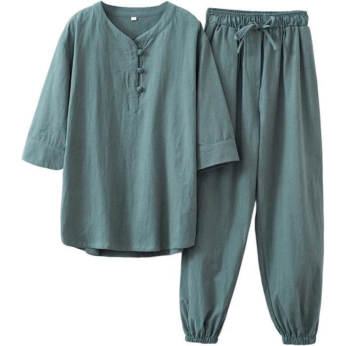 Éveil Vert Coton - Ensemble 2 Pcs - Fraîcheur apaisante et confort naturel