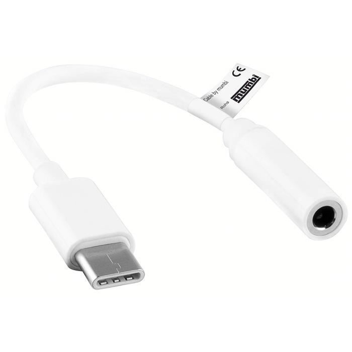 mumbi Adapter USB Typ C auf Audio - COMMUTATEUR KVM - Câble Adaptateur C Mâle vers Jack Femelle USB pour Casque Audio avec Prise
