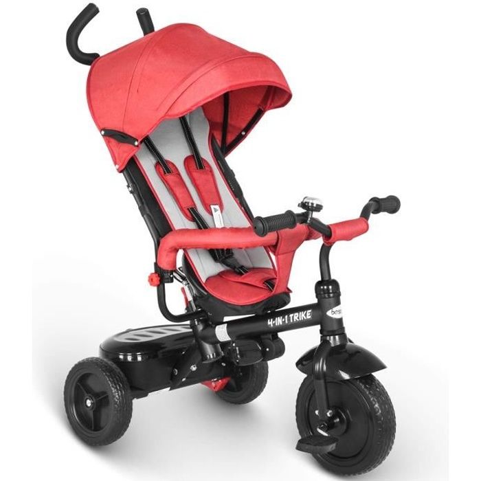 NetBoat 4 en 1 Tricycle Poussette Vélo Bébé Evolutif Walker pour Enfant  Garçon de 1 à 6 Ans (Livraison sous 5 jours) - Cdiscount Sport