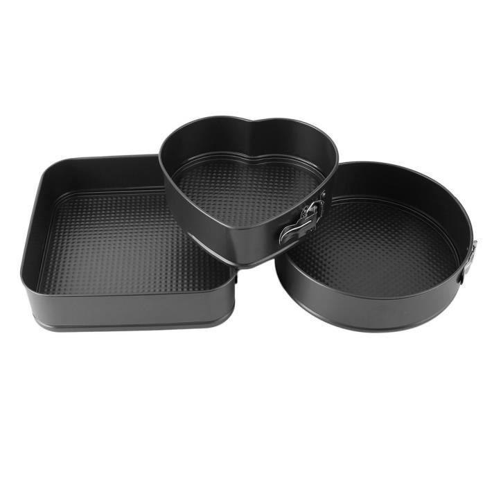 Lot De 3 Moule A Gateau Cake Rond Carre Coeur Cdiscount Maison