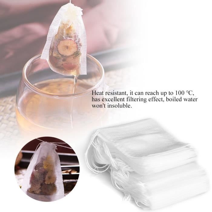 SALALIS Sachet De Thé Vide Les Sachets De Thé Non Tissés Vides Filtrent Le Papier En Vrac Avec